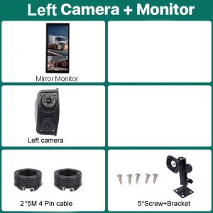 10.36" IPS Digital Rear View Mirror with BSD & DVR Recording Vertical Touch Screen Monitor for Truck Bus Safety