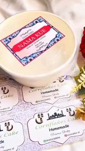 Sticker Bulat Chromo Toples Lebaran Kue Kering Label Hampers Cookies Free Desain Custom Nama Kue