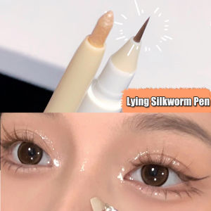 อายแชโดว์แบบแท่งแวววาวสองหัว Pearlescent ด้านไฮไลท์เตอร์กลิตเตอร์แต่งหน้ากันน้ำติดทนนาน