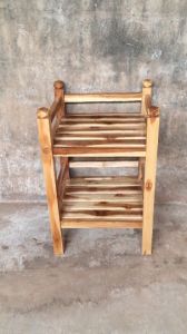 KODANG ชั้นวางเครื่องดื่ม ชั้นวางมิกเซอร์ 2 ชั้น ขนาด กว้าง 39 ยาว 44 สูง 69 ซม. ไม้สักทอง