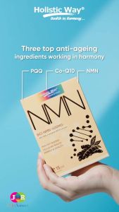 Holistic Way Bio-NMN 400mg Supplement - Boost NAD+ | Anti-Ageing Energy & Vitality | Vegan (3.5g x 15 Powder Sachets per box)