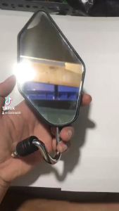 Gương chiếu hậu H12 chân cong ren 10li xuôi thích hợp cho nhiều loại xe máy