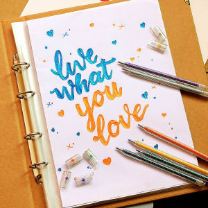 Shiny Gel Pen Colorful Neutral Pen Beautiful Fluorescent Pearlescent Curry Notebook Sparkling Bright Pen for Students And Office Use