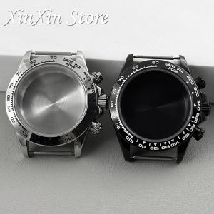 40mm VK63A Quartz Chronograph Sapphire Crystal Watch Case Stainless Steel Bezel Waterproof Case For Daytona VK63 VK64 Movement
