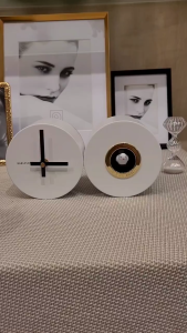 Karlsson Wall clock w.26cm Duo Cuckoo steel matt white.