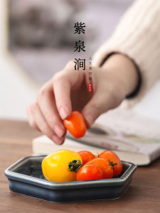 Mini Ceramic Chinese Style Tea Tray JOJOS L. PD. Purple Spring Gap Ice Tea Fruit Tray Dining Utensils Fruit Basket