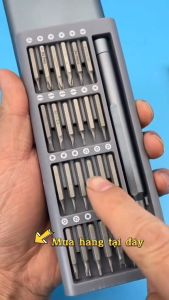 Bộ tua vít đa năng 24 chi tiết bằng thép đa năng tiện lợi nhỏ gọn dụng cụ sữa chữa