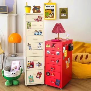 MLZH | Narrow Space Storage Cabinet Metal Drawer Mobile Shelf