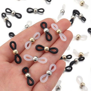50pcs/lot Silicone Eyeglass Chain End Connectors For DIY Sunlgass Holder Necklace Hanging Rope Hook Accessories 
