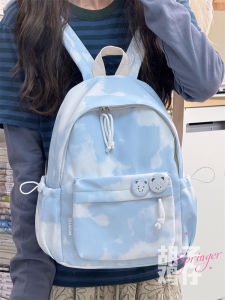 Mini Dyed Backpack Casual Leisure Womens Bag Simple Fashionable Nylon Material Zipper Closure Lightweight Foldable Baggage