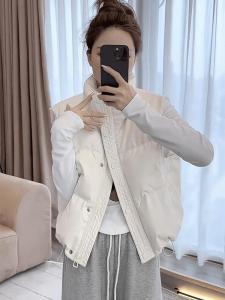Stand Collar Sleeveless Short Cotton down Vest Loose Womens Fashion Korean Style Autumn Winter New Style Comfortable Jacket
