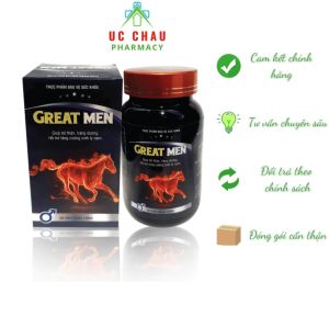 Great men bổ thận tăng cường sinh lý nam Great Men - Hộp 30 viên - Chống xuất tinh sớm