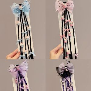 เด็ก Kulomi วิกผมถักเปียวงแหวนผมผ้าโพกศีรษะสาวน้อยหวานและเย็นใหม่มวยถักเปียหางม้าสูงที่คาดผม