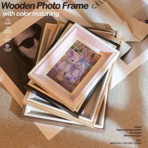 Wooden Photo Frame Picture Frame Rustic Wooden Picture Frame With Stand Home Decor for Table Wall