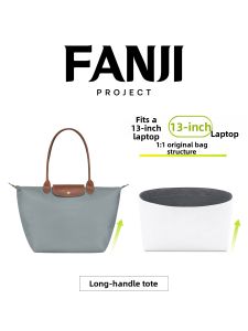 FANJI PROJECT | Steel Gray Long Handle Mid-Large Tote DuPont Paper Lining