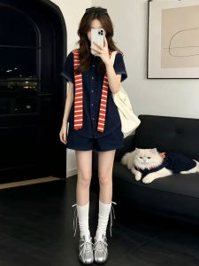 PEIZIXUAN | Korean Style Blue Jean Set
