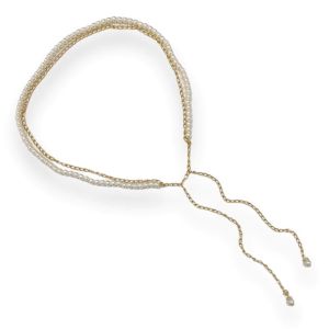 Ikat Pinggang Rantai Mutiara Fairuz Pearl Chain Belt Ban Pinggang Gesper