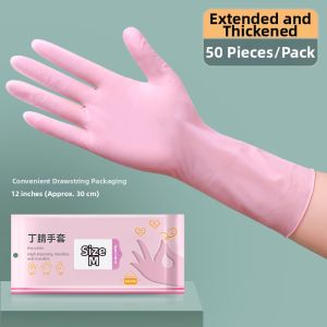 FURENJILI | Durable Disposable Long Thick Oil-Resistant Gloves for Cleaning