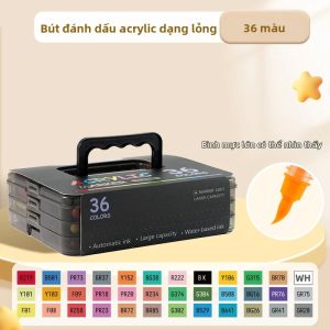 Bộ Bút Vẽ Acrylic Cao Cấp 60 Màu Đầu Mềm Dùng Cho Vẽ Tranh Thủ Công DIY Màu Sắc Tươi Sáng