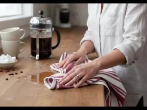 Cotton Dish Cloths Woven Striped Tea Towels Home Kitchen Fabric Napkins Kitchen Towels Dishwashing Cloths Restaurant Supplies