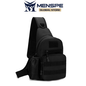 MENSPE Multifunctional Chest Bag Men Outdoor Hiking Bag Waterproof Travel Shoulder Bag Large Capacity Lightweight Sports Fitness Backpack Casual Shoulder Bag School Bag Camping Bag