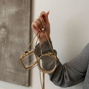 Mini Acrylic Crossbody Bag Womens Fashion 2024 New Style Single Shoulder Coin Accessory Earphone Hanging Bag Casual Leisure