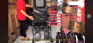 Xe lăn đa năng có bô ngả nằm chống lật Lucass X-767 - X-767B