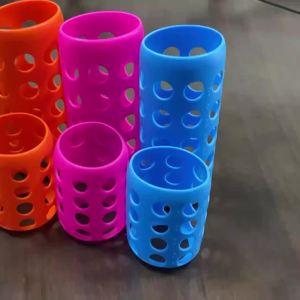 Silicone Sleeve for Glass Baby Bottle Protective Silicone Bottle Cover for Milk Bottle 5.5-6cm Dia Water Bottle Silicone Sleeve