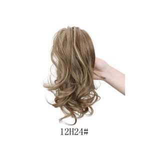 H&STAR 12Inch Ngắn Xoăn Tổng Hợp Đuôi Ngựa Nối Dài Móng Vuốt Kẹp Chịu Nhiệt Tóc Giả Dành Cho Nữ 60 Gam/cái