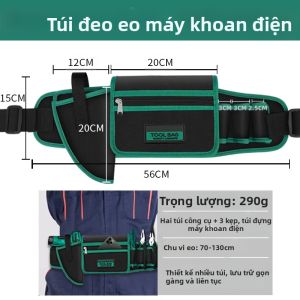 LAOA | Túi Đựng Dụng Cụ Đa Năng Chống Nước LAOA Đeo Thắt Lưng Dành Cho Thợ Điện Sửa Chữa Kèm Tua Vít Kìm - Chất Liệu Vải Oxford