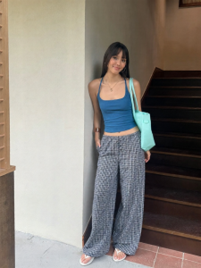 audwyn | Dropped Crotch Loose Fit Wide Leg Pants