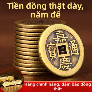 WANSHIXIANG | Thick Pure Brass Chinese Emperor Coins Decor