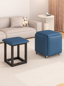 เก้าอี้เหล็กพร้อมพื้นผิวหนังสีสันสดใสสำหรับบ้านและสวนแบบอเนกประสงค์พร้อมชั้นวางของขนาดเล็กที่พับได้สำหรับตกแต่งสไตล์ยุโรป