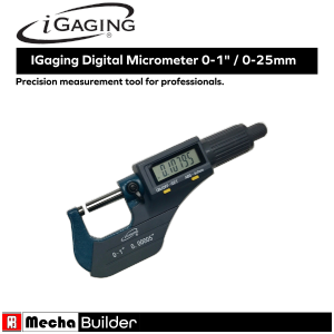 IGaging IP40 Digital Micrometer 0 - 1" (0 - 25mm) | Professional Measurement Tool For Science Labs / Build Shops / Factories / Design Firms | 100% AUTHENTIC
