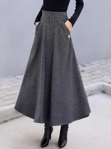 French Design High Waist A-Line Thickening Half Skirt