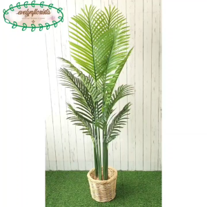 Pohon Hias Palem T150 Artificial Cover Pot Keranjang Rotan Small Hiasan Rumah Pajangan Ruang Tamu