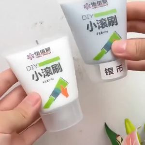 Water-Based Non-Toxic Wall Repair Paste with Small Roller Brush - Eco-Friendly DIY Paint Quick-Dry Matte Finish