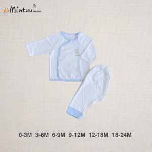 FREESHIP MAX - Bộ quần áo sơ sinh  cho bé  tay dài cài xéo vải 100% cotton 4 chiều hiệu Mintuu First Choice cho bé 0 - 2 tuổi - Thời trang và đồ dùng cho trẻ em - Hana’s kids