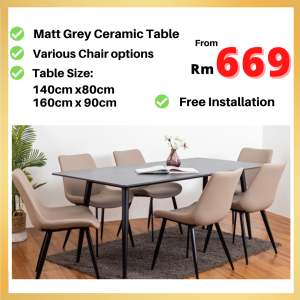 OSF Grey Ceramic Dining set / 4 & 6 Chairs 🪑