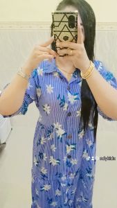 dres kerah bunga . daster kerah bunga