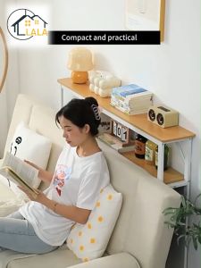 LALA-Sofa Storage Rack Double-Deck Behind Bedside Crevice Table Bedroom Bedside Table Jadual Lapisan Di Sisi Katil Storage Rack床边窄缝桌