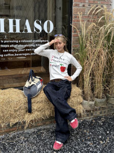 Áo Thun Nữ Tay Dài Cổ Tròn Phong Cách Đường Phố Mùa Hè Mới Về Dáng Ôm Vừa Vặn Chất Liệu Thường Ngày Thời Trang Thường Ngày