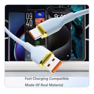 Cáp Sạc Nhanh USB A Sang Type C NNBILI 100W Silicon Lỏng 66W USB C Sang Type C Cho Huawei Xiaomi iPhone 15 16 Dây Cáp Bền Bỉ