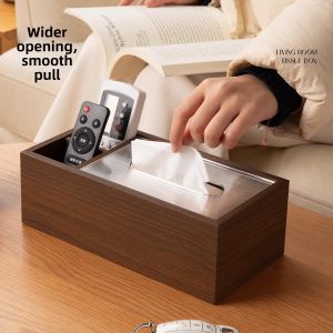 Chinese Walnut Wooden Luxury Simplistic Desktop Tissue Box