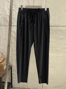 Lightweight Breathable Mens Summer Casual Pants Quick Dry Straight Leg Smooth Comfortable Replacement Style Ice Cool Moisture Absorbent