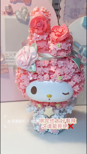 Wonder Moon Kuromi And My Melody 803308 803309 Rose Garden Building Block Figures Set Decoration Sanrio Assembled