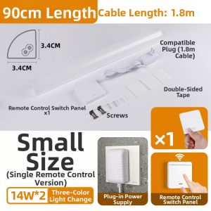 LAISILIMANWEI | Three-color Dimmable Wireless Remote Wall Light
