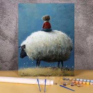 Kayou | Oil Painting By Numbers Set Cartoon Cat Picture Number Drawing on Frameless Canvas Anime 40x50 Acrylic Paint Home Decor Wall Art