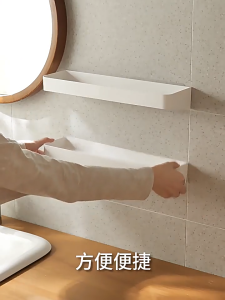 ชั้นวางของติดผนัง ชั้นวางของในห้องน้ำ ชั้นวางของติดผนัง ที่วางของในห้องน้ำ แบบไม่ต้องเจาะผนัง G3492