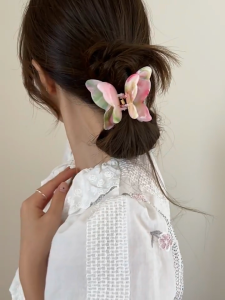 Jepit Rambut Kupu Kupu Marble Premium Jedai Double Wings Butterfly Hairclaw Aesthetic Korean Fashion Style